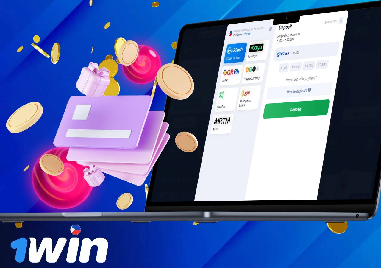 Available deposit and withdrawal options for Plinko player